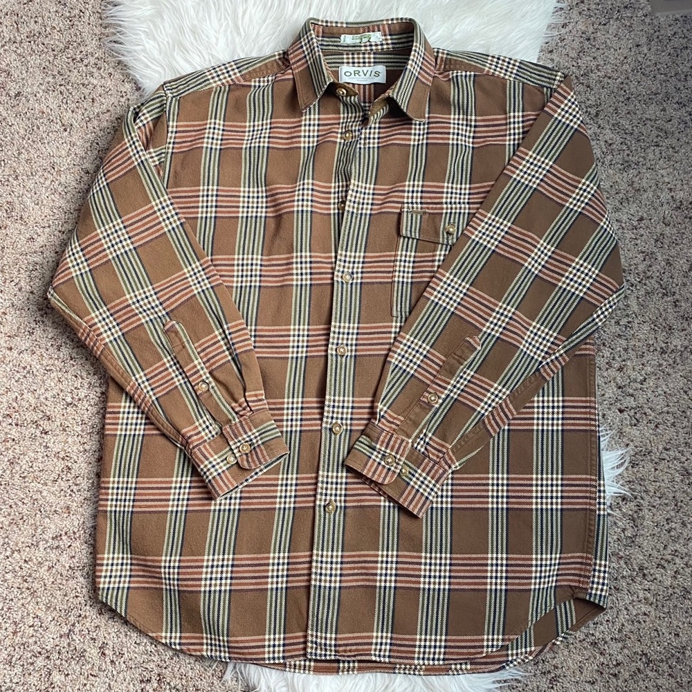 Orvis plaid long sleeve shirt